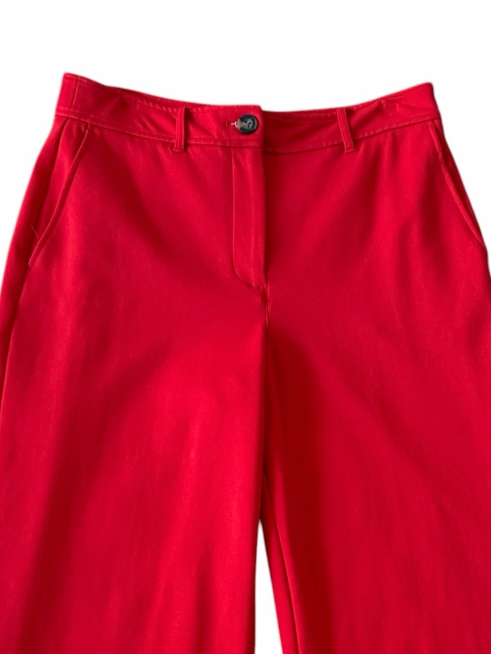 Boden Red Cropped Wide Leg Trousers Pants Size 8P - Picture 4 of 10
